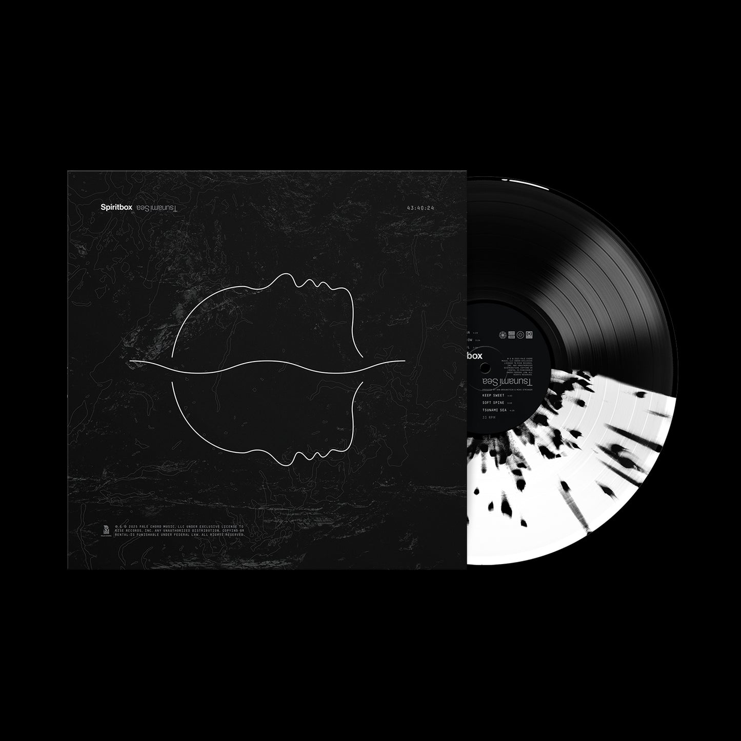 Tsunami Sea Spotify Fans First Half Black Half White w/ Black Splatter Vinyl LP
