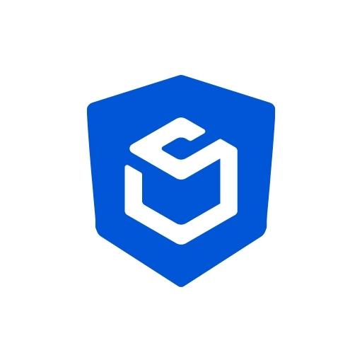 A blue hexagonal shield with a white angular G at its center forms ShipAids modern logo, symbolizing their commitment to secure shipping protection on a clean white background.