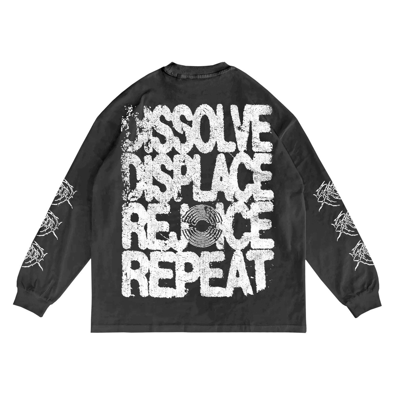 Black Rainbow Lyric Shadow Long Sleeve – Tsunami Sea Black Rainbow Lyric Shadow Long Sleeve – Tsunami Sea