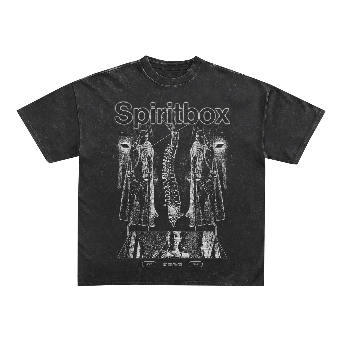 Soft Spine Music Video Carbon Black T-Shirt – Tsunami Sea