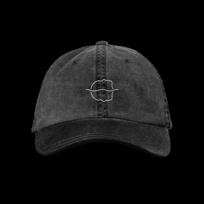 Tsunami Sea Branded Faded Black Unstructured Hat